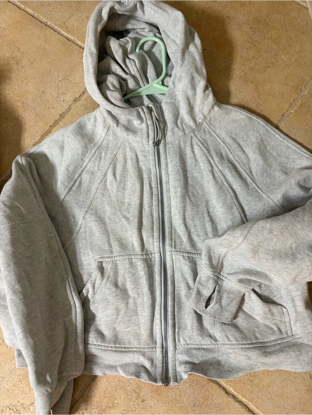 lululemon athletica cropped full zip scuba Hoodie sz xs/sm